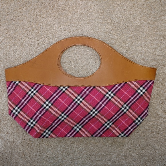 Large Vintage Burberry Blue London Handbag - Picture 3 of 8